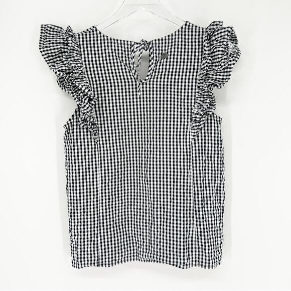 Barbour Thistle Gingham Ruffle Top 4 - Picture 2 of 6